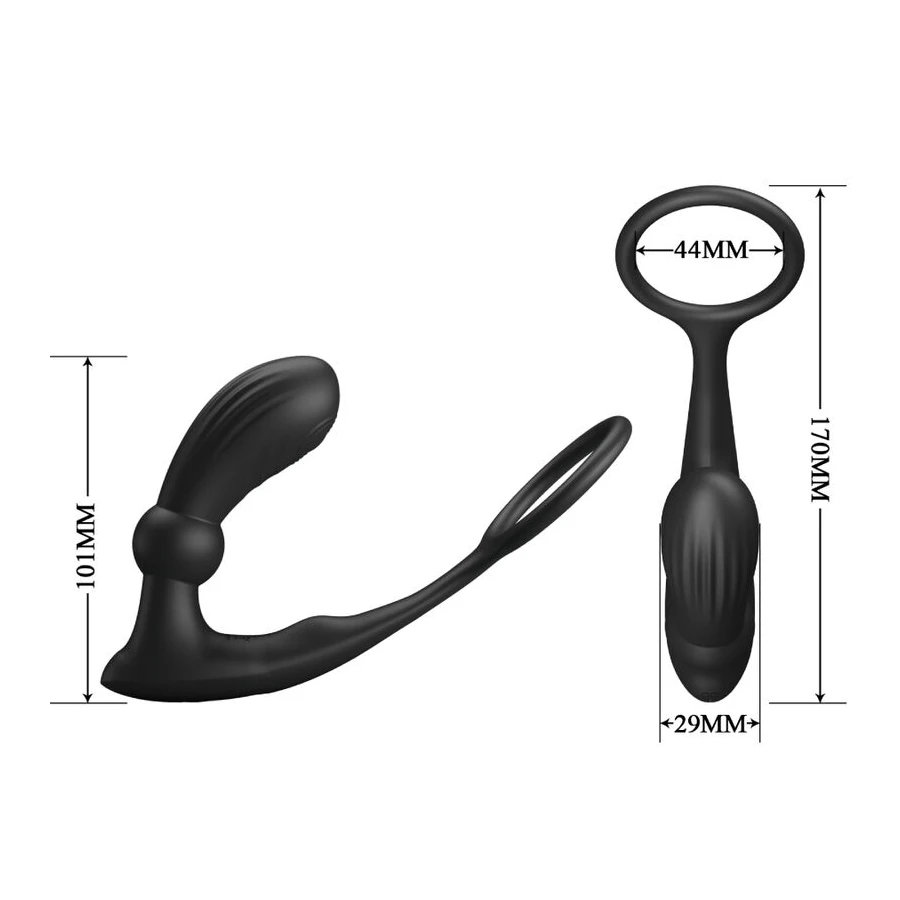 PRETTY LOVE - WARREN BLACK ANAL RING  VIBRATOR